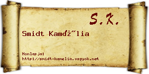 Smidt Kamélia névjegykártya